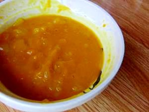離乳食中期★レンジで簡単！かぼちゃと玉ねぎのスープ